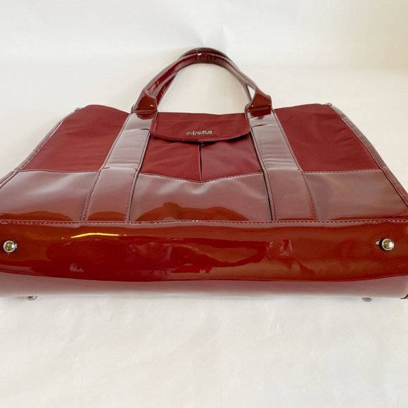 AIMEE Kestenberg Tote Bag Red Burgundy Nylon - Picture 4 of 12